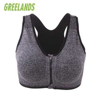 China Front Zip Sports Bra Antibacterial, push up sports bra, China sports bra for sale