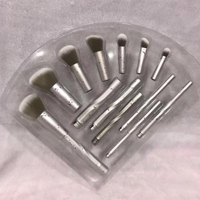 China Fan Brush Custom/OEM 7 Pcs Removable Makeup Brush Set Synthetic Hair Gradient Handle Cosmetic Makeup Brushes for sale