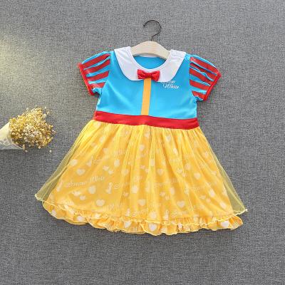 China Anti-Static Elegant Flower Smock Dress Children OEM ODM Geometric Girl Princess Dresses for sale