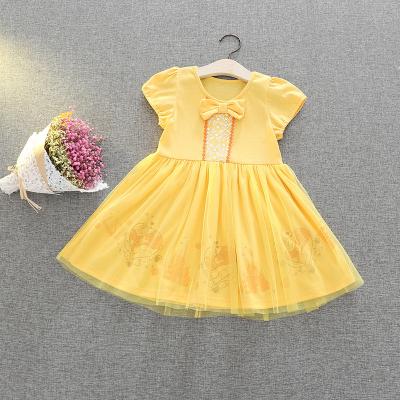 China Anti-Static New Arrival White Dresses For Girls Lace Up Kid Girl Clothes Pretty Dresses for sale