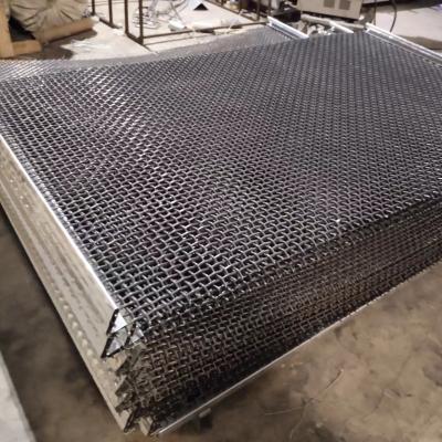 China Stretching Reusable Mine Sand Gravel Vibrating Steel Screen Mesh For Quarry for sale