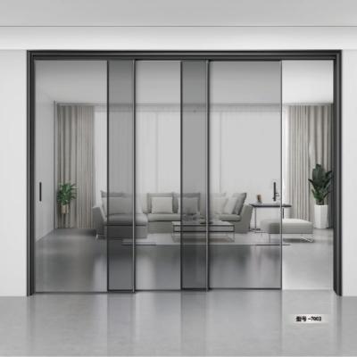 China Factory Sales Modern Sliding Double Door Frame Glass Doors for sale