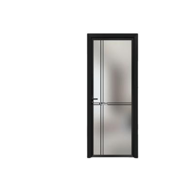 China Modern Commercial Aluminum Interior Tempered Glass Double Swing Door for sale