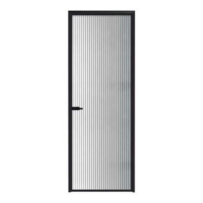 China Modern manufacturers double frosted glass aluminum door bathroom toilet door design frame tempered glass for sale