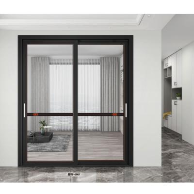 China Beautiful Modern Design High Quality Glass Aluminum Door Handle Sliding Door for sale