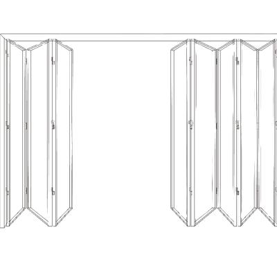 China Europe Modern Design Sample Interior Frame Less Big Silent Insulated Sliding Folding House Doors for sale