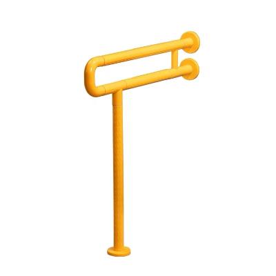 China Modern Bathroom Railing Bracket Wall Mounted Round Elder Safety Folding Grab Bar Toilet Railing for sale