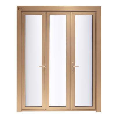 China Modern China Manufacturer French Sound And Heat Insulating Double Glass Aluminum Folding Patio Doors Prices for sale