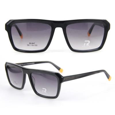 China Stylish fashionable men and women laminated acetate sunglasses for sale