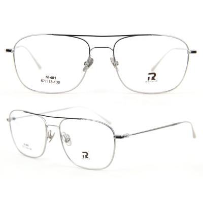 China Good Quality Classic Rectangle Men's Metal Glasses Frames Large Optical Glass Frame for sale