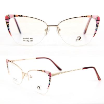 China Vintage Vintage Trapezoid Stainless Steel Trapezoid Eyeglasses Women Optical Glass Frame for sale