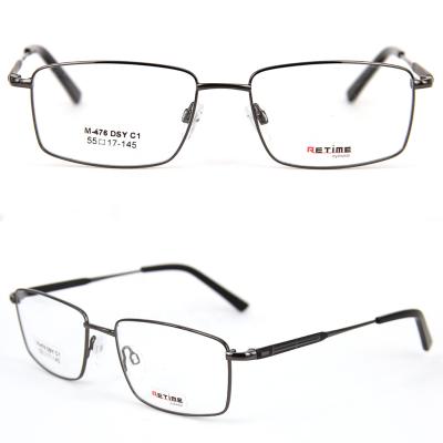 China Classic Customizable Men's Metal Rectangle Frame Eyewear Glasses Frames Optical Glasses Men for sale