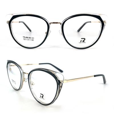 China Good quality and sales classic TR90 and metal combination optical frames for sale