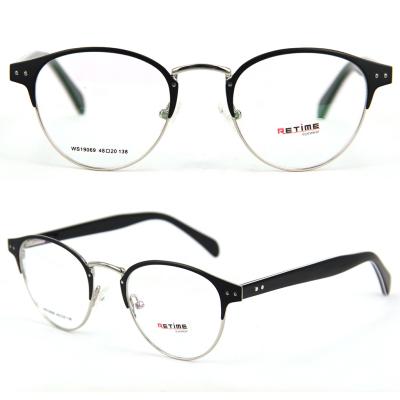 China Vintage Stainless Steel Unisex Adult Round Vogue Cheaper Optical Glass Eyes Mixed Frames for sale