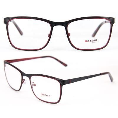 China Classic Fashion Two Tone Color Frame Stock Glass Frames Eyewear Optical Glasses for sale