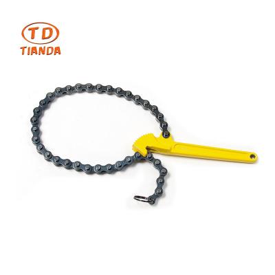 China Hardware Tools Heavy Duty TIAN DA Professional Chain Wrench Pipe Tool Maintenance Chain Tube Wrench for sale