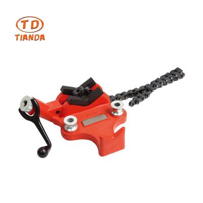 China TIAN DA Hot Sale Screw Bench Hardware Tools Chain Pipe Vise For 1/2-6 Inch Pipe Bench Vise With Crank Handle Pipe Vise for sale