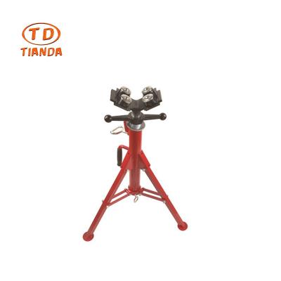 China TIAN DA High Quality Best Selling V Hardware Tools Head Pipe Vise Stand Height Adjustable Bending Pipe Stand for sale