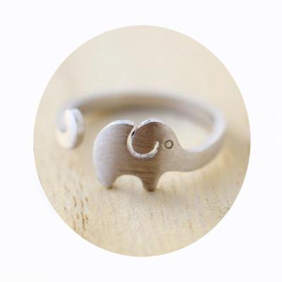 China Real 925 Sterling Silver Fashion Minimalist Trendy Elephant Rings For Women Wedding Party Elephant Ring for sale