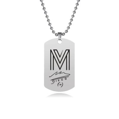 China CLASSIC Fashion Stainless Steel Pendant Necklace For Memorzing Diego Maradona for sale