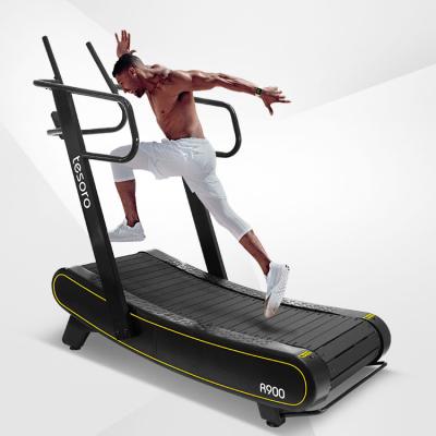 China Easy Install High Quality Commercial Use Indoor Fitness Machine Indoor Fitness Equipment Self Powered Curved Treadmill For Gym for sale