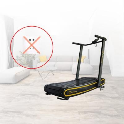 China 2022 Hot Sale Home Free Speed ​​Curved Treadmill No Motor With PU Anti-Static Handle Running Machine With One Year Warranty for sale