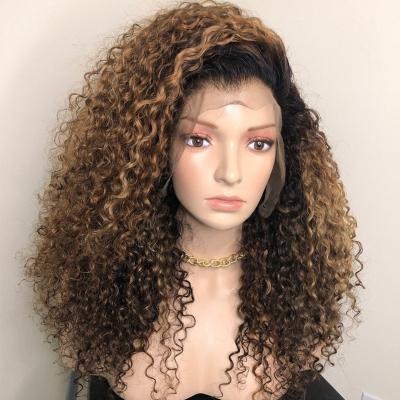 China Jerry Curl Wholesale Brazilian Hair Wigs Accent Brazilian Curly Lace Front Wig 180 Color Density Short Human Hair Wigs for sale