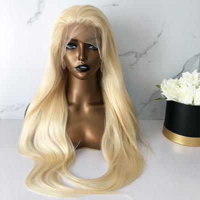 China Silky Straight Wave 613 Blonde Wigs Hair Lace Front Full Lace Glueless Human Hair Wig Big Stock Customized Balayage Wigs for sale