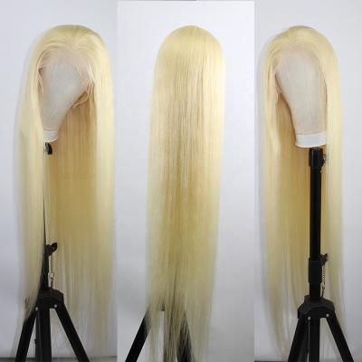 China Silky Straight Wave 40 Inch Virgin Hair Wholesale 13X 4 Lace Front Wig 613 Long Blonde Lace Front Wigs for sale