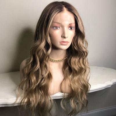 China Wholesale HD Super Wave Brazilian Hair Lace Front Wigs Highlight Brunette Balayage Wigs Hair Lace Front Wig for sale