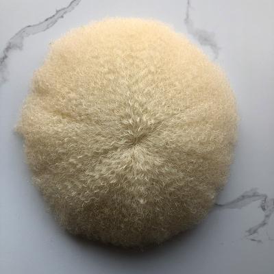 China 4mm Freestyle Or Wave Quickly Customized #613 #60 Blonde 4mm Afro Hairpiece For Men Hair Color Units For Men for sale