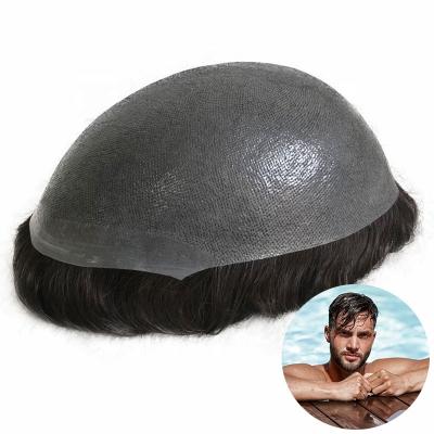 China InvisHair Free Style Factory Wholesale Replacement Hairpiece Mens Hair Pieces 100% Poly Skin Hair Pieces System for sale