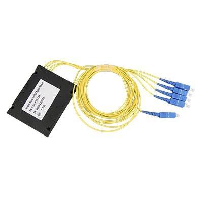 China SC/UPC 1×4 PLC Splitter Tipo de caja ABS Fibra óptica PLC Splitter en venta