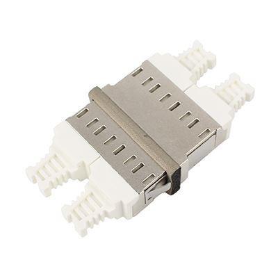 China Adaptador de fibra óptica de obturador LC DX Duplex Adaptador de fibra óptica de metal en venta