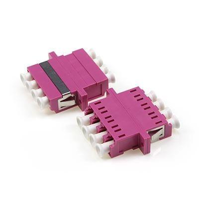 China Adaptador de fibra LC 4C Quad OM4 personalizado para red FTTH FTTB FTTX en venta