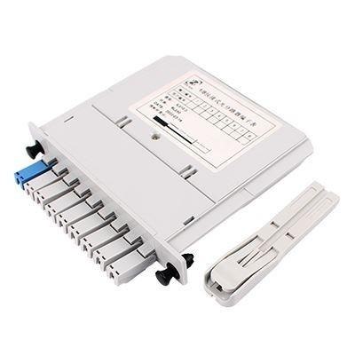 China Fast Connect Cassette Typ PLC Splitter 1x8 optischer Splitter für FTTH zu verkaufen