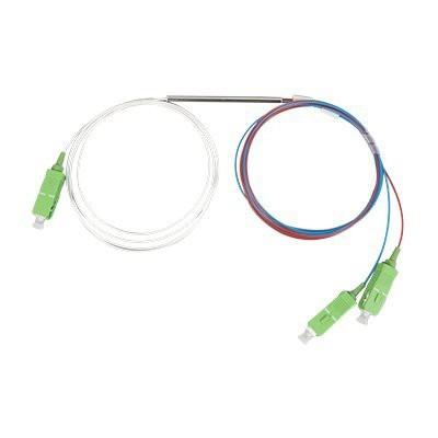 China SC/APC 1×2 Mini Tube FBT Splitter / Fibra de modo único dividida en venta