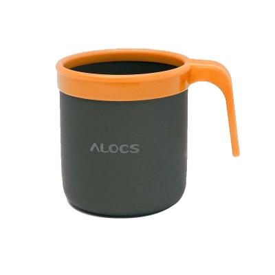 China ALOCS 400ML Outdoor Camping Cup Metal Coffee Mug Tableware Increasing Camping Equipment TW401 for sale