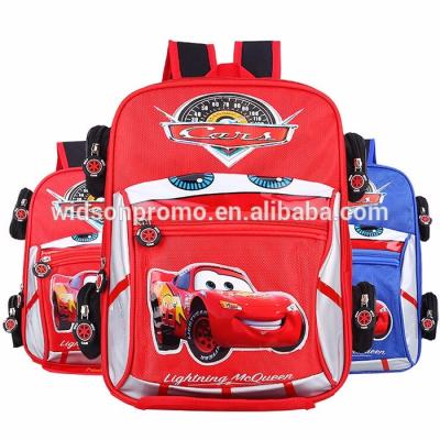 China Waterproof Waterproof School Bag Racing Car Pattern Children Backpack for sale