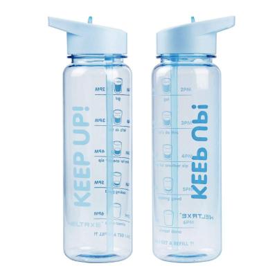 China Custom Sport Sustainable Hot Sale Outdoor Plastic Water Bottle With Straw for sale