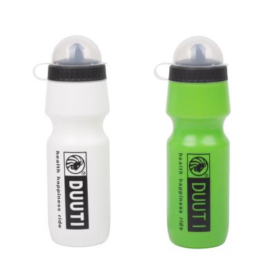 China Sustainable Custom Logo Plastic Bicycle Bottle With Push Pull Cap And Cover for sale