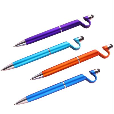 China Normal custom multifunctional plastic mobile phone holder stylus gel ink pen for sale