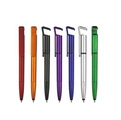 China Promotional Pen Mobile Phone Holder Stylus Ballpoint Pen, Plastic Ballpoint Pen With Screen Remover for sale