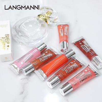 China Langmanni plump lips waterproof transparent lip lotion moisturizing moisturizing pipe lip gloss for sale