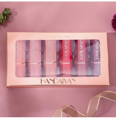 China HANDAIYAN Matte Matte Lipstick Waterproof Gift Box 6 Set Lipstick Lipstick for sale