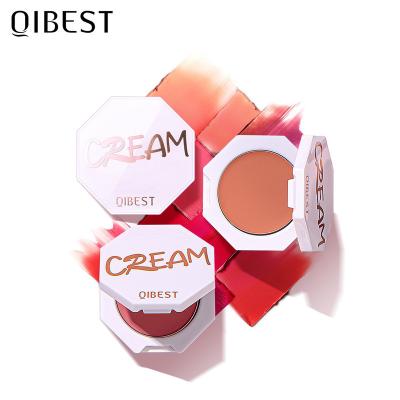 China QIBEST Waterproof Velvet Blush Moist Cream And Sensitive Natural Repair Blush for sale