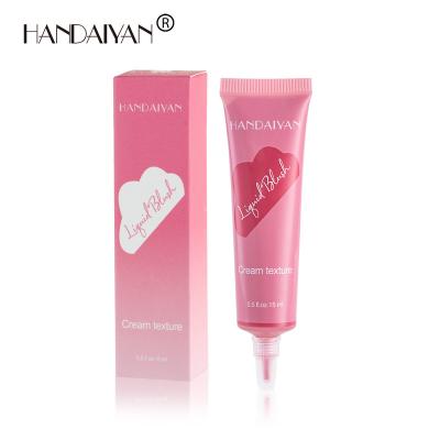 China HANDAIYAN Waterproof Tube Liquid Blush Moisturizing Brightening Setting Matte Pearlescent Nude Makeup Blush for sale