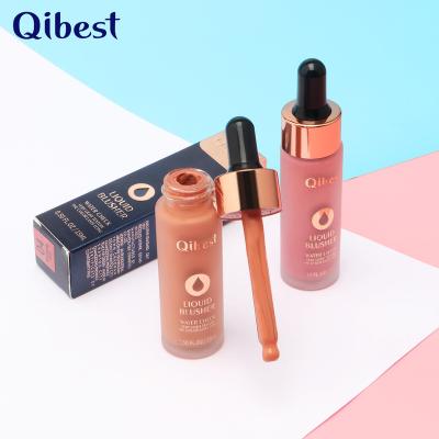 China QIBEST waterproof blush cream nude makeup repair natural temperament blush powder blush for sale