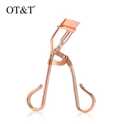 China Wholesale Rose Gold Curling Eyelash Curler Stainless Steel OT&T Makeup Tools Eyelash Curler for sale