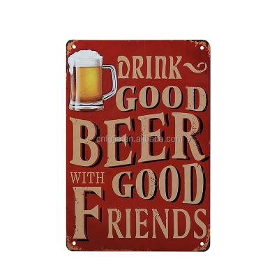 China Europe Maid Beer Friends Home Bar Decorative Wall Tin Tacker for sale